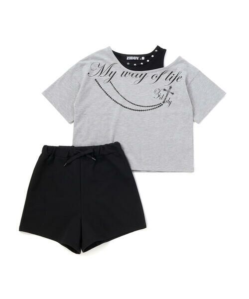 ZIDDY / ジディー その他トップス | オフショルダー半袖Tシャツ&パンツセット(130~160cm) | 詳細9