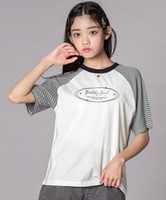 ZIDDY / ジディー Tシャツ | 【接触冷感】ラグラン ボーダーTシャツ(130~160cm)