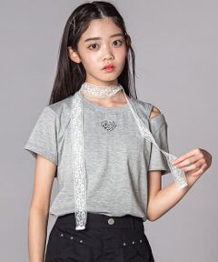 ZIDDY / ジディー Tシャツ | レースストール ファスナー Tシャツ(130~160cm)
