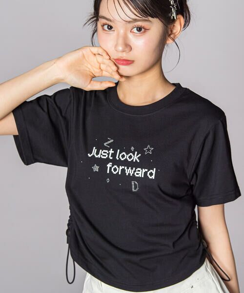 ZIDDY / ジディー Tシャツ | ドロストラインストーンTシャツ(130~160cm) | 詳細3