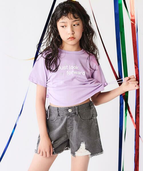 ZIDDY / ジディー Tシャツ | ドロストラインストーンTシャツ(130~160cm) | 詳細11