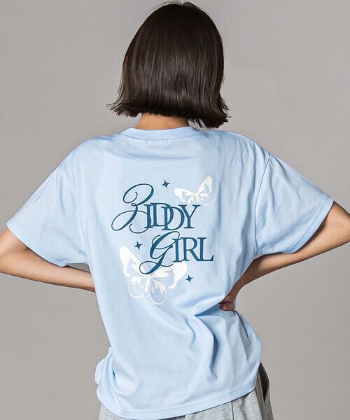 ZIDDY / ジディー Tシャツ | バックグラフィックバタフライTシャツ(130~160cm)(ブルー)