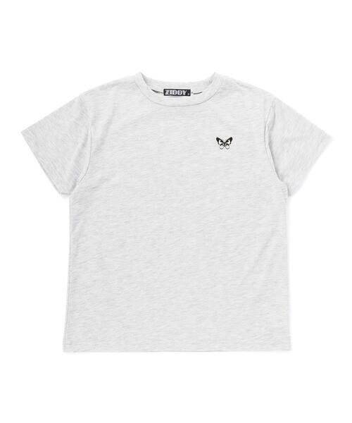 ZIDDY / ジディー Tシャツ | バックグラフィックバタフライTシャツ(130~160cm)(グレー)