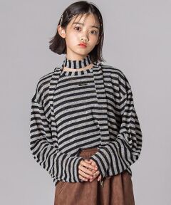 ZIDDY / ジディー その他トップス | シアーボーダー長袖ニット＆タンクトップセット(130~160cm)