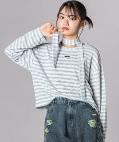 ZIDDY / ジディー その他トップス | シアーボーダー長袖ニット＆タンクトップセット(130~160cm)
