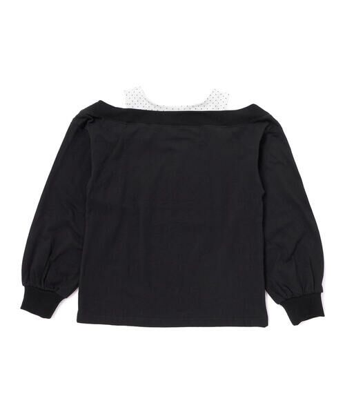 ZIDDY / ジディー Tシャツ | スターモチーフオフショル風レイヤードTシャツ(130~160cm) | 詳細2