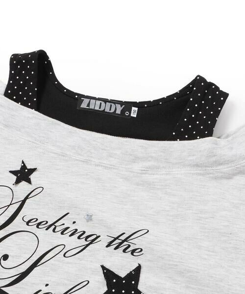 ZIDDY / ジディー Tシャツ | スターモチーフオフショル風レイヤードTシャツ(130~160cm) | 詳細8