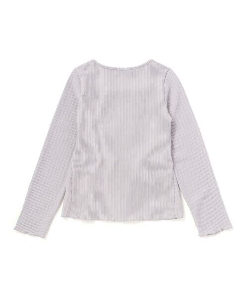 ZIDDY / ジディー Tシャツ | シャーリングビスチェ風ペプラム長袖トップス(130~160cm) | 詳細8