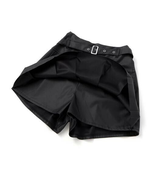 ZIDDY / ジディー ショート・ハーフ・半端丈パンツ | アシンメトリ—ベルト合皮プリーツスカパン(130~160cm) | 詳細12